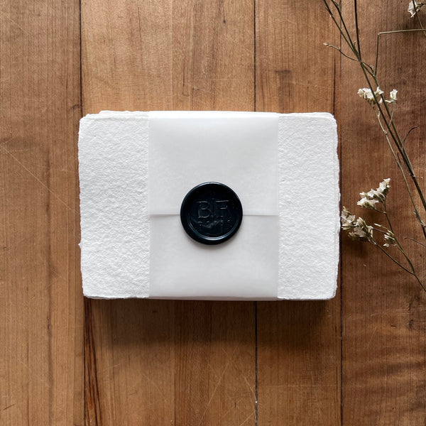 Mini Set of Handmade White Paper