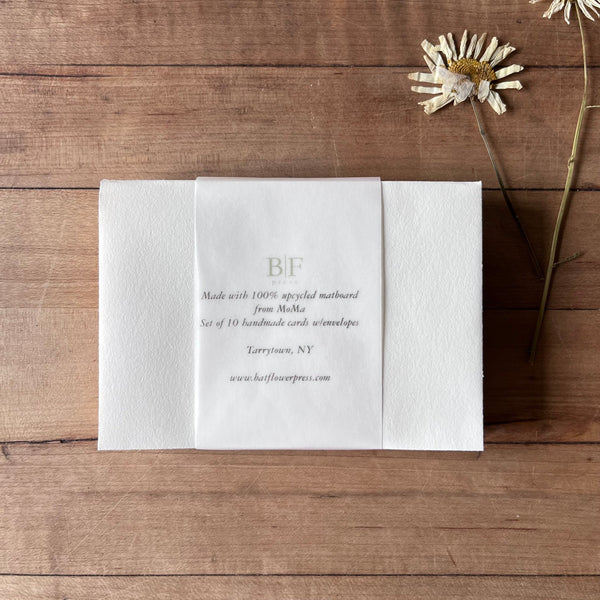 Mini Set of Handmade White Paper